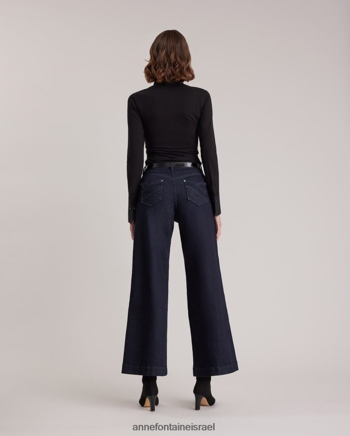 הַלבָּשָׁה Anne Fontaine חולצת נואז' חולצת צווארון עם שרוולים ארוכים עם חפתים שָׁחוֹר נשים DL8V8L187