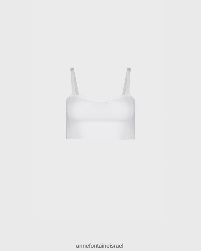 הַלבָּשָׁה Anne Fontaine ברלט כותנה דלתא ברלט בירח לבן נשים DL8V8L271