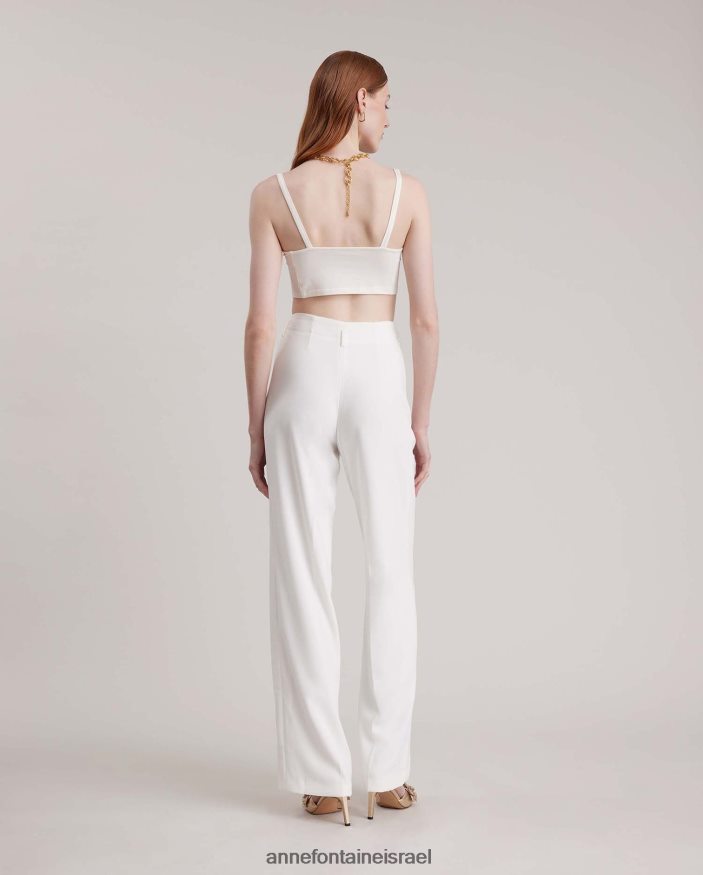 הַלבָּשָׁה Anne Fontaine ברלט כותנה דלתא ברלט בירח לבן נשים DL8V8L271