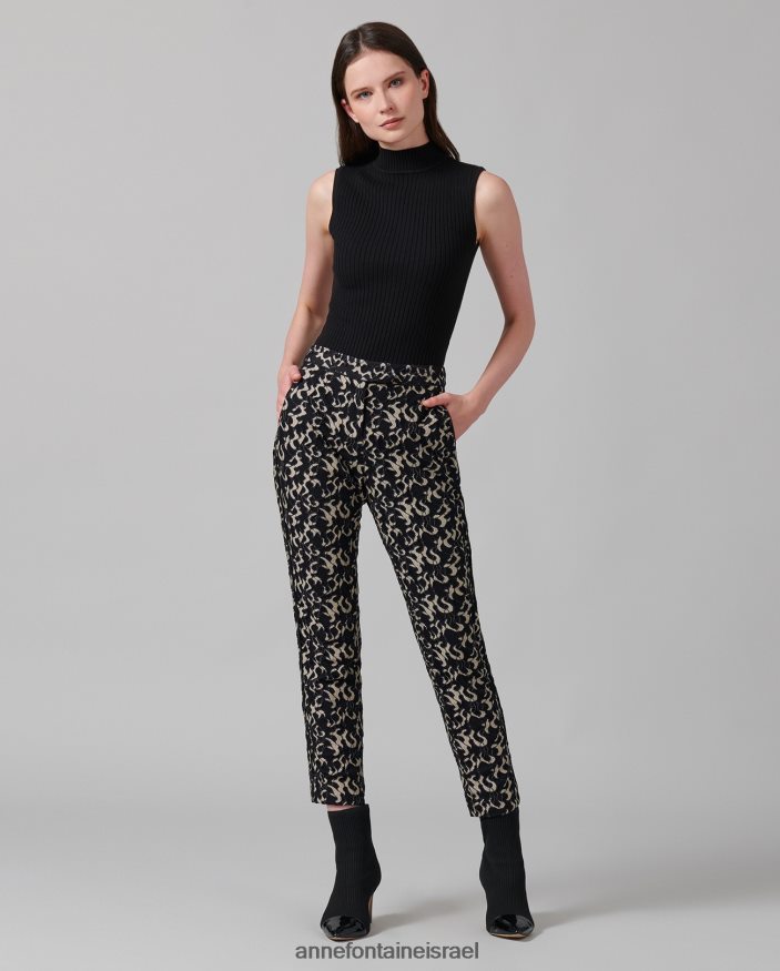 הַלבָּשָׁה Anne Fontaine צווארון גולף סלו עליון ללא שרוולים שָׁחוֹר נשים DL8V8L292