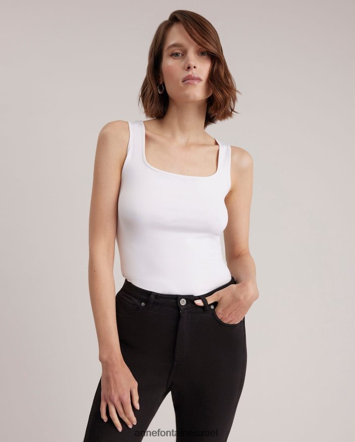 הַלבָּשָׁה Anne Fontaine קמזול ליידי קמזול רצועה רחבה לבן נשים DL8V8L306