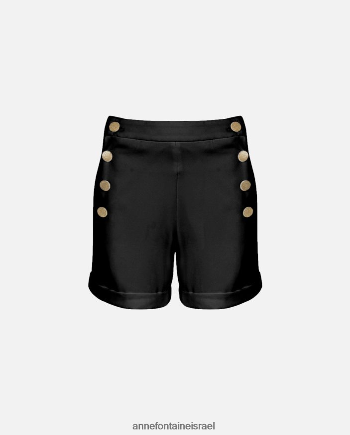 הַלבָּשָׁה Anne Fontaine רוסאריו קצר עם פרטי כפתור וכיסי צד זהב שחור נשים DL8V8L332