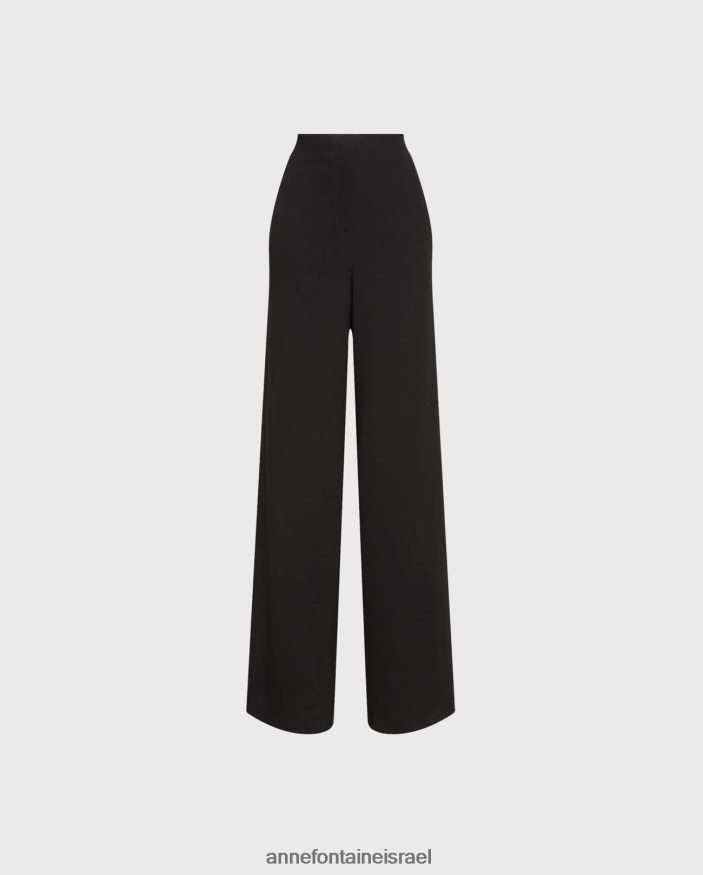 הַלבָּשָׁה Anne Fontaine מכנסי פלצו של קרפ מכנסיים מורגן שָׁחוֹר נשים DL8V8L350