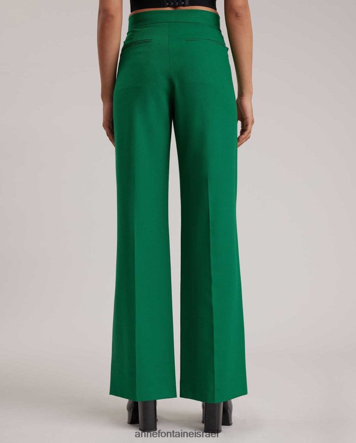 הַלבָּשָׁה Anne Fontaine מכנסי רגליים רחבות של סטנפורד ירוק נשים DL8V8L367