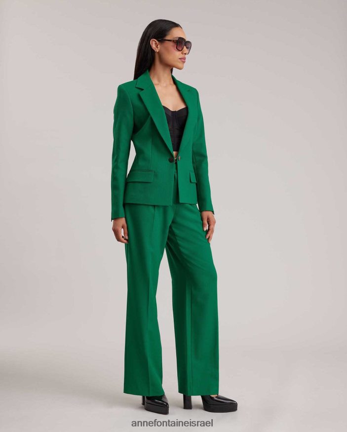 הַלבָּשָׁה Anne Fontaine מכנסי רגליים רחבות של סטנפורד ירוק נשים DL8V8L367