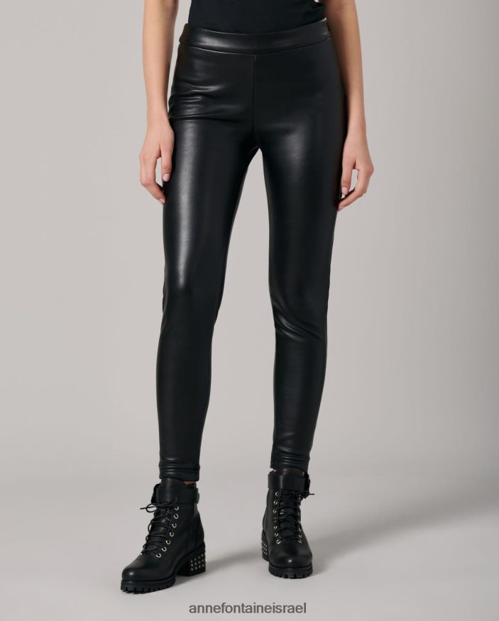 הַלבָּשָׁה Anne Fontaine חותלת פאנדי מעור מלאכותי עם רוכסן צד שָׁחוֹר נשים DL8V8L376