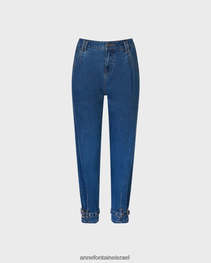 הַלבָּשָׁה Anne Fontaine מכנסי ג'ינס ג'ינס ג'ינס עם מותניים גבוהים באורך קרסול כְּחוֹל נשים DL8V8L391