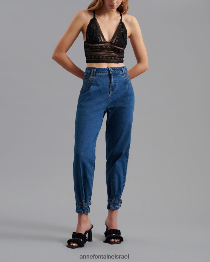 הַלבָּשָׁה Anne Fontaine מכנסי ג'ינס ג'ינס ג'ינס עם מותניים גבוהים באורך קרסול כְּחוֹל נשים DL8V8L391