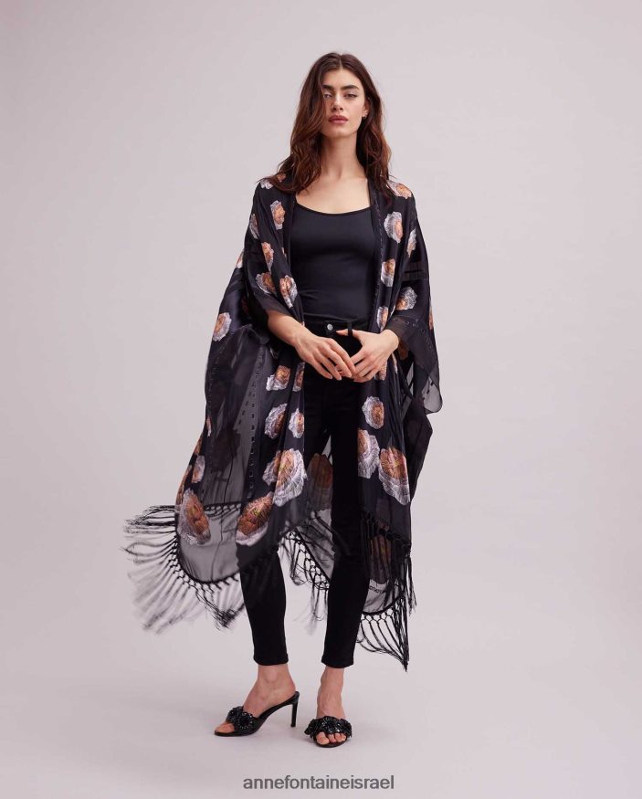 הַלבָּשָׁה Anne Fontaine קימונו קימונו מצויץ הדפס פרחוני נשים DL8V8L425