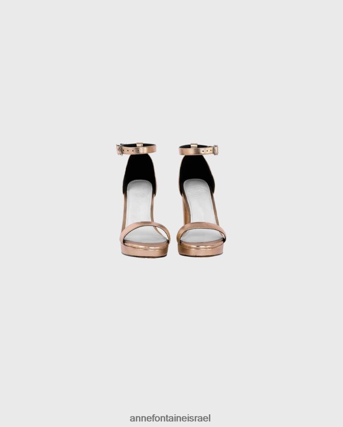 נעליים Anne Fontaine עקבים מתכתיים עקב פראני עם פרחים נשלפים זהב נשים DL8V8L49