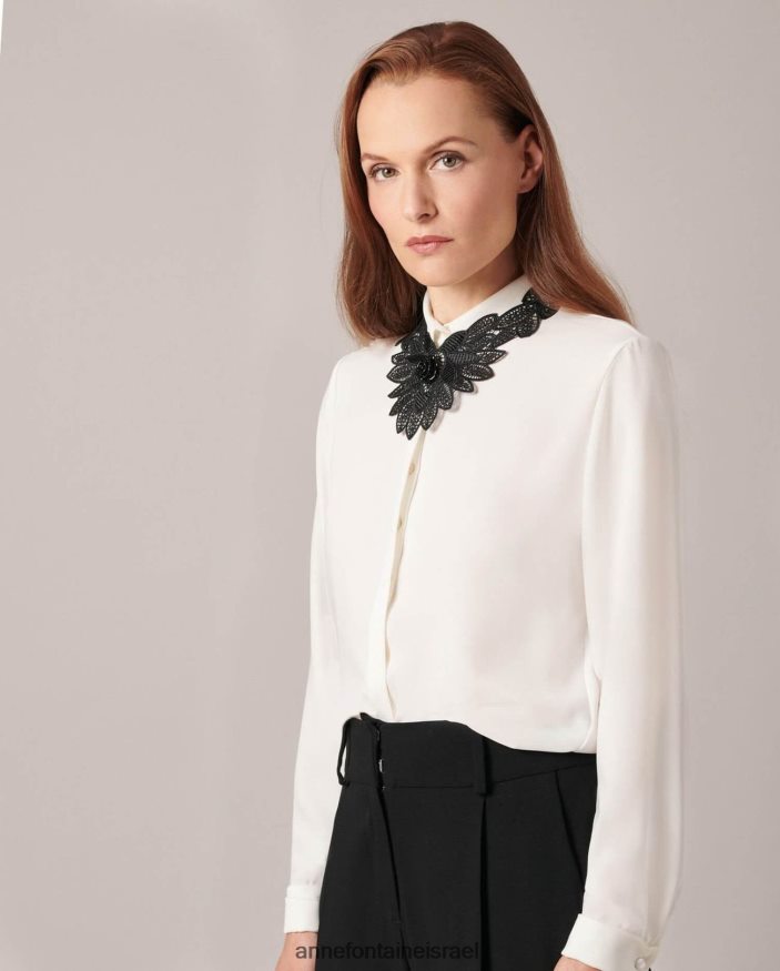 אביזרים Anne Fontaine צווארון בלדה שרשרת צווארון פרחוני תחרה סרוגה שָׁחוֹר נשים DL8V8L507