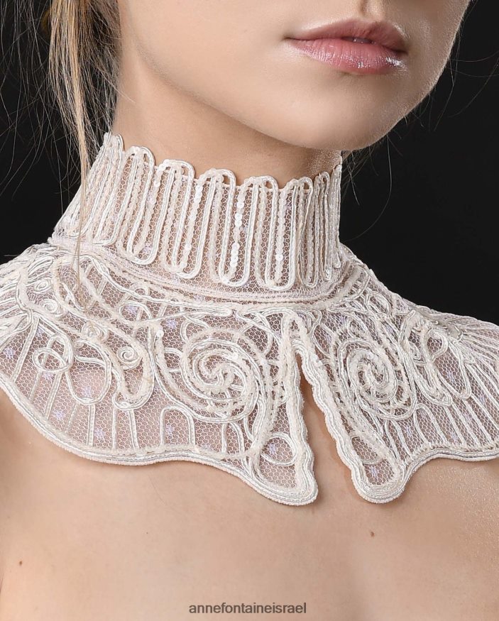 אביזרים Anne Fontaine צווארון טול צווארון צארינה עם פאייטים רקומים עם מוטיב ערבסק מסוגנן נשים DL8V8L524