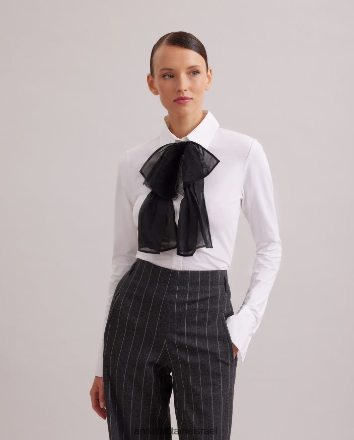 אביזרים Anne Fontaine צווארון קשירה בצורת פרפר של צווארון לינאטרה עם תחרה מסוגנן נשים DL8V8L531