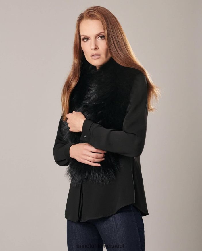 אביזרים Anne Fontaine צווארון פרווה בלייר שָׁחוֹר נשים DL8V8L538