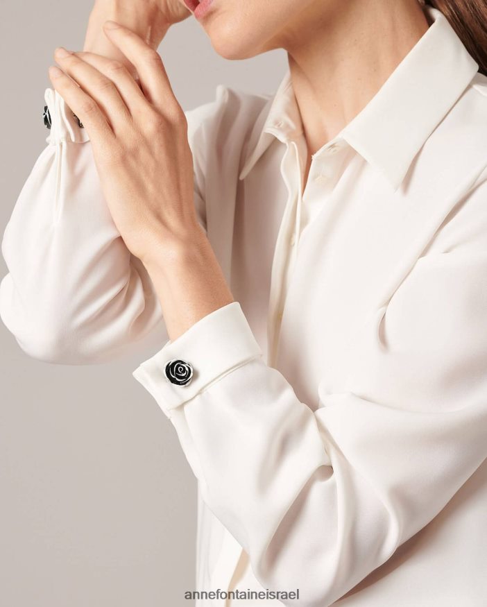 אביזרים Anne Fontaine חפתים לולה חפתים פרחי שרף שָׁחוֹר נשים DL8V8L553