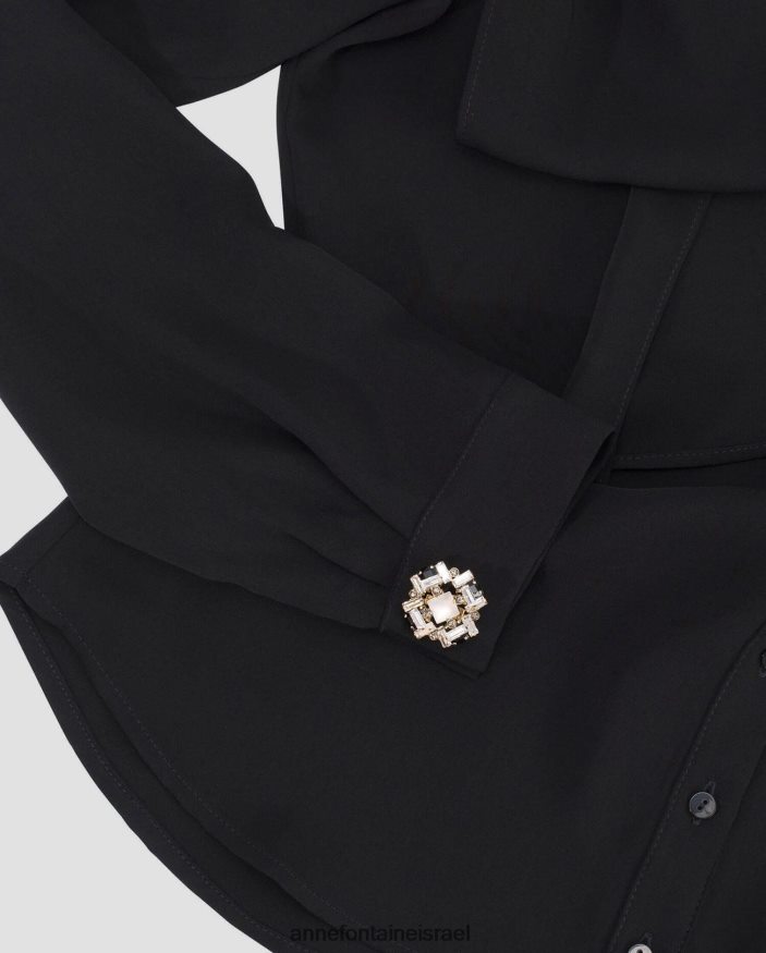 אביזרים Anne Fontaine חפתים וחפתים של אולסן לבן שחור נשים DL8V8L562