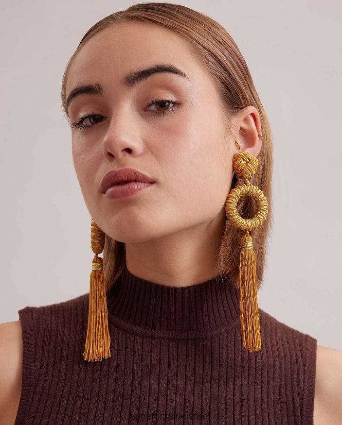 אביזרים Anne Fontaine עגילי ארנסט עגילי ציצית מקושטים זהב נשים DL8V8L583