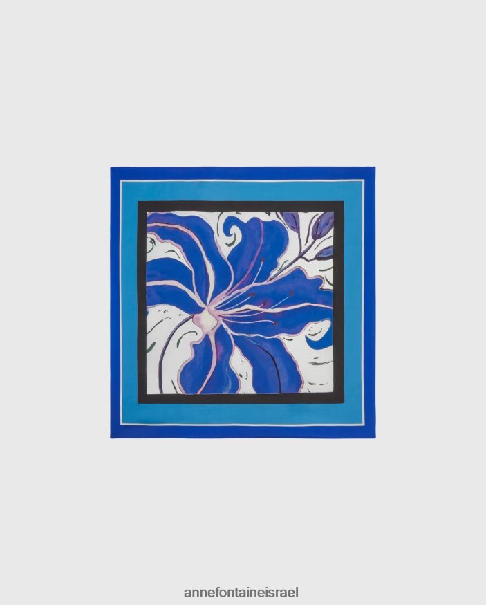 אביזרים Anne Fontaine אורכידאה צעיף משי בהדפס פרחוני כְּחוֹל נשים DL8V8L606