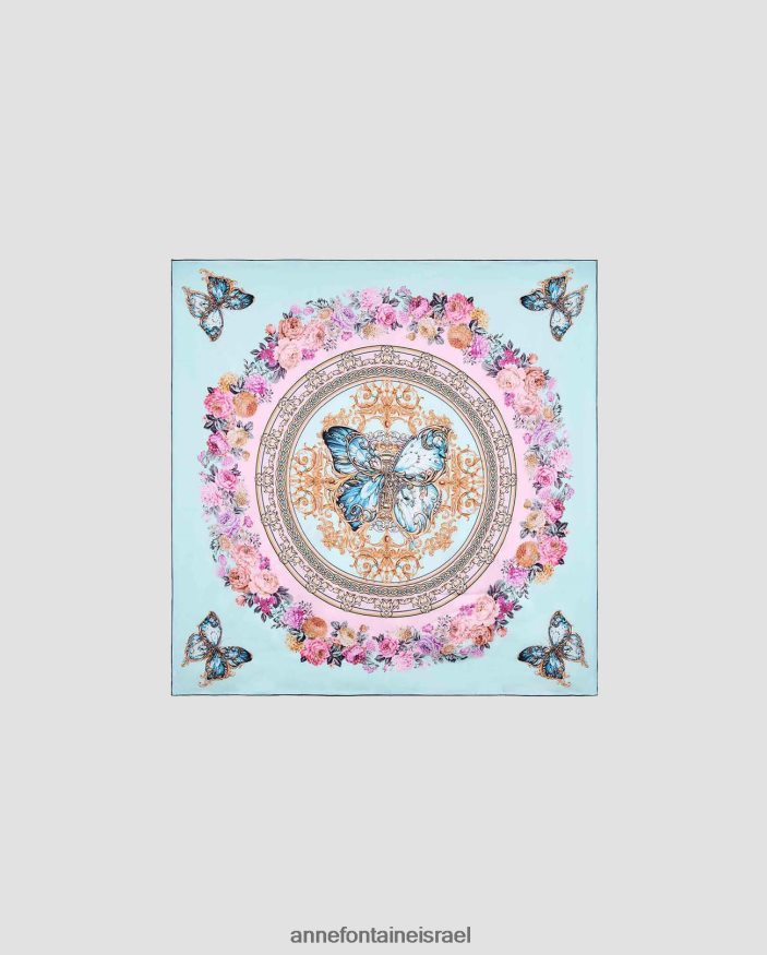 אביזרים Anne Fontaine צעיף טייט משי עם הדפסי פרפרים מסוגנן נשים DL8V8L608