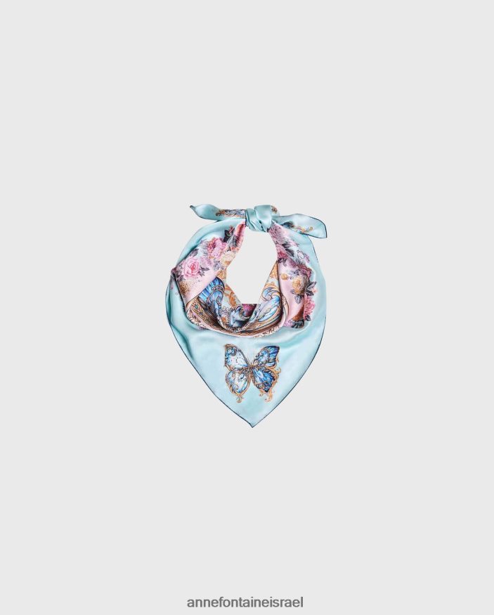 אביזרים Anne Fontaine צעיף טייט משי עם הדפסי פרפרים מסוגנן נשים DL8V8L608