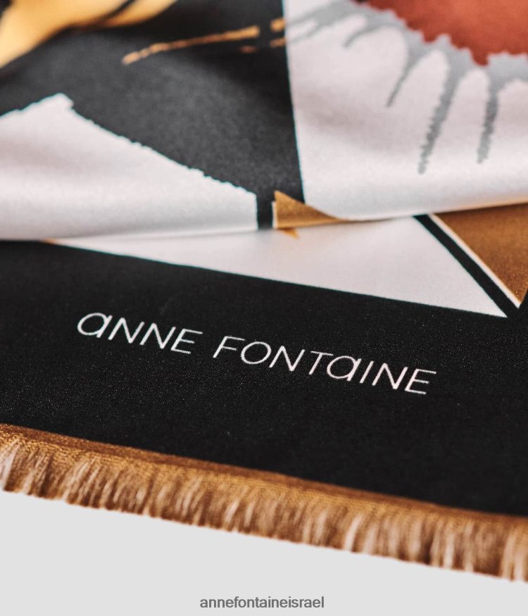 אביזרים Anne Fontaine צעיף טלאי צעיף משי מרובע עם פרטים פִּרחִי נשים DL8V8L612