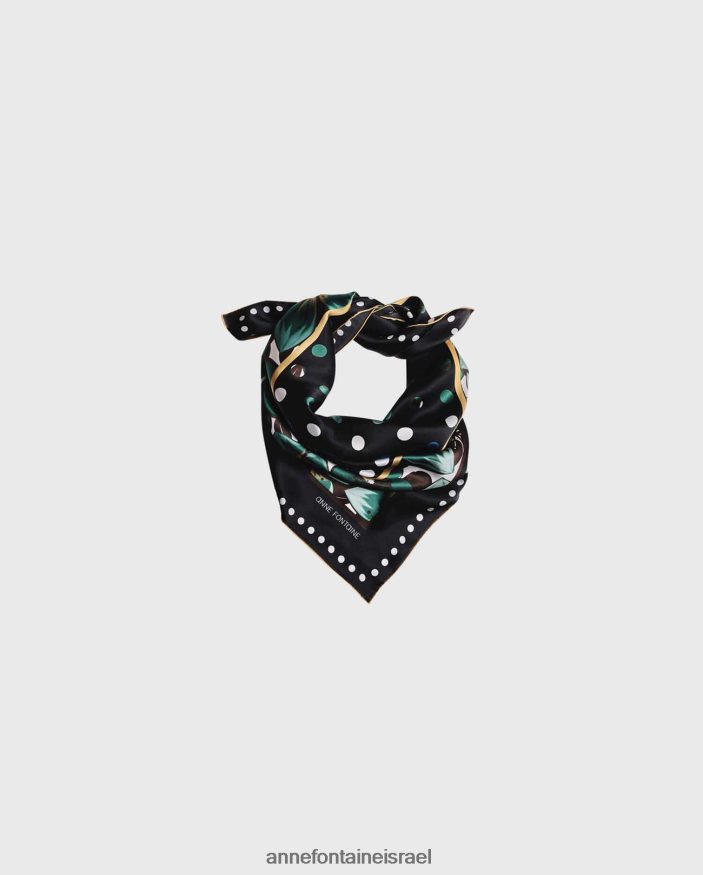 אביזרים Anne Fontaine צעיף טד צעיף משי מרובע פִּרחִי נשים DL8V8L615