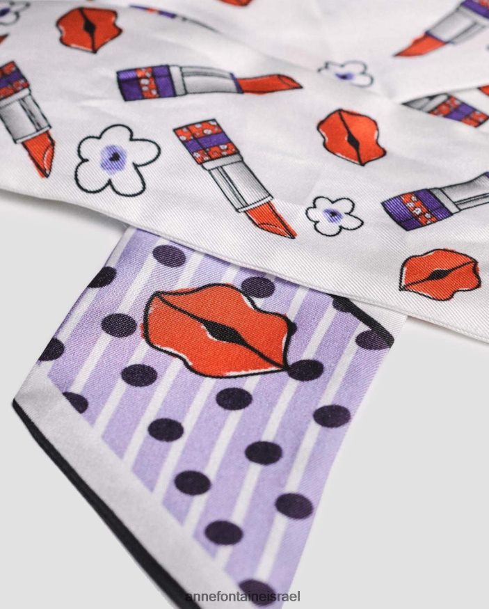 אביזרים Anne Fontaine צעיף עניבה משי מודפס צעיף אריג משי מסוגנן נשים DL8V8L627