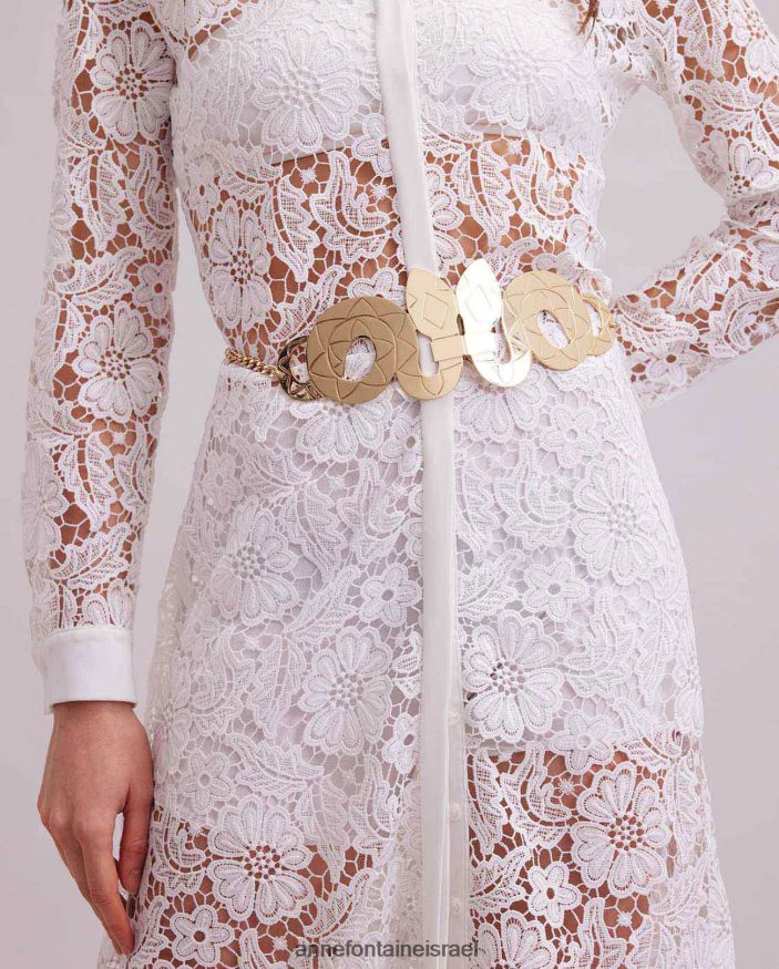 אביזרים Anne Fontaine חגורת ילד חגורת מתכת נחש זהב נשים DL8V8L653