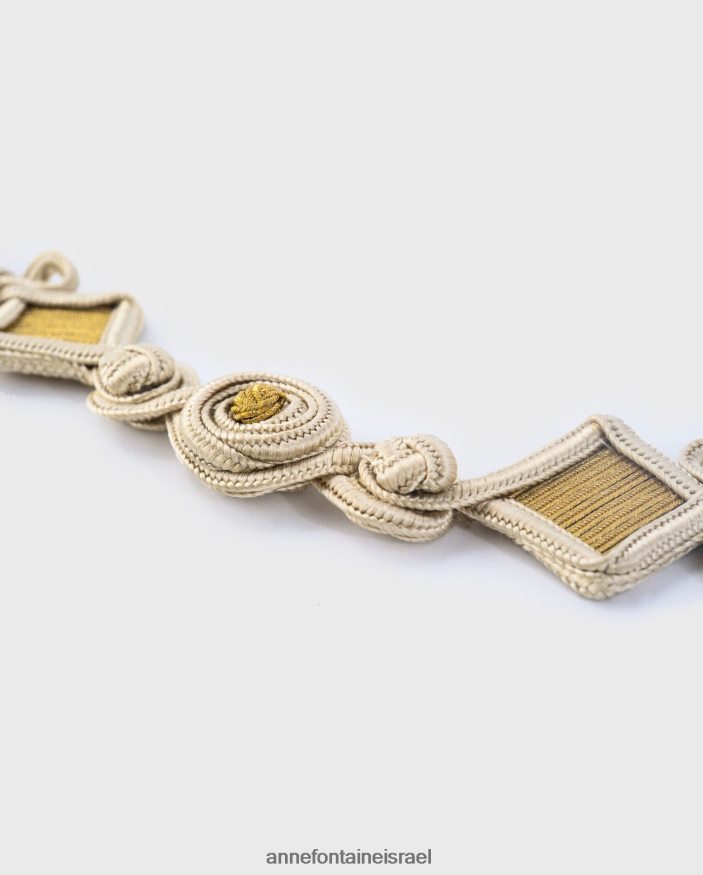 אביזרים Anne Fontaine חגורה ארוגה רוסלבה עם עיגולים גיאומטריים וצורות יהלומים טִבעִי נשים DL8V8L674