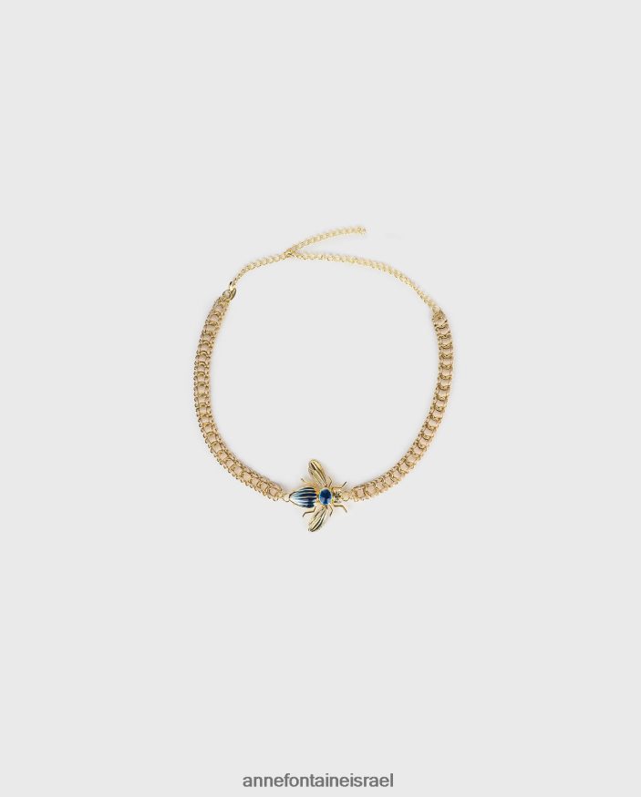 אביזרים Anne Fontaine חגורת וירג'יניה וחגורת שרשרת חרקים זהב/כחול נשים DL8V8L676