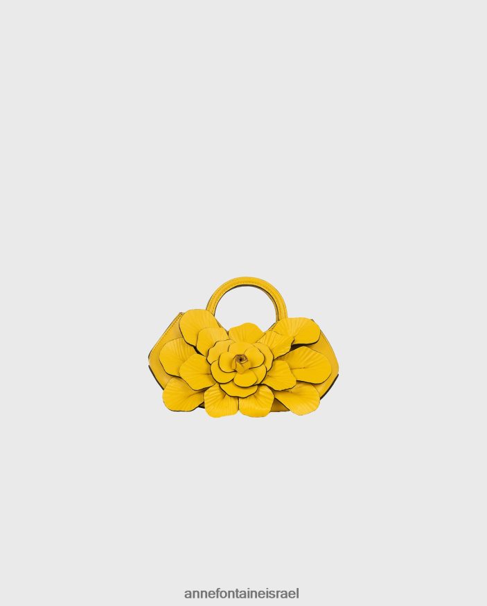 תיקים Anne Fontaine תיק יד מיני של סקרלט חתימת עור בעיצוב מימוזה פִּרחִי נשים DL8V8L685