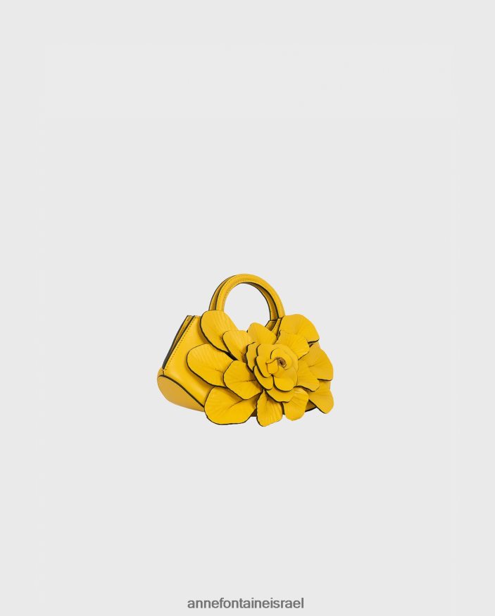 תיקים Anne Fontaine תיק יד מיני של סקרלט חתימת עור בעיצוב מימוזה פִּרחִי נשים DL8V8L685