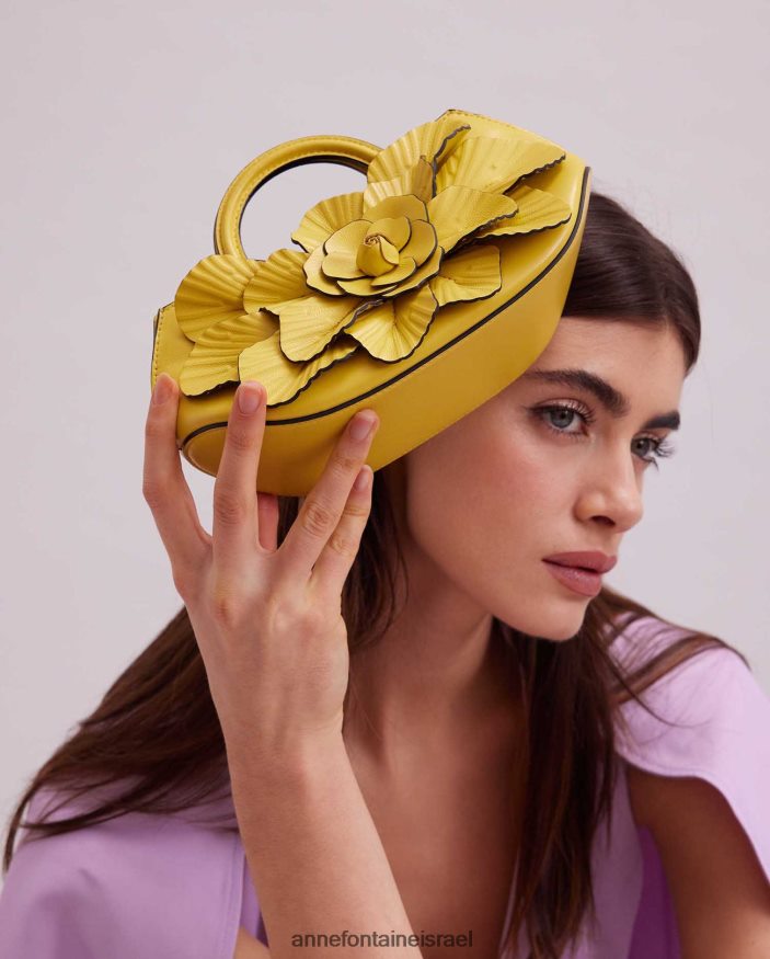 תיקים Anne Fontaine תיק יד מיני של סקרלט חתימת עור בעיצוב מימוזה פִּרחִי נשים DL8V8L685