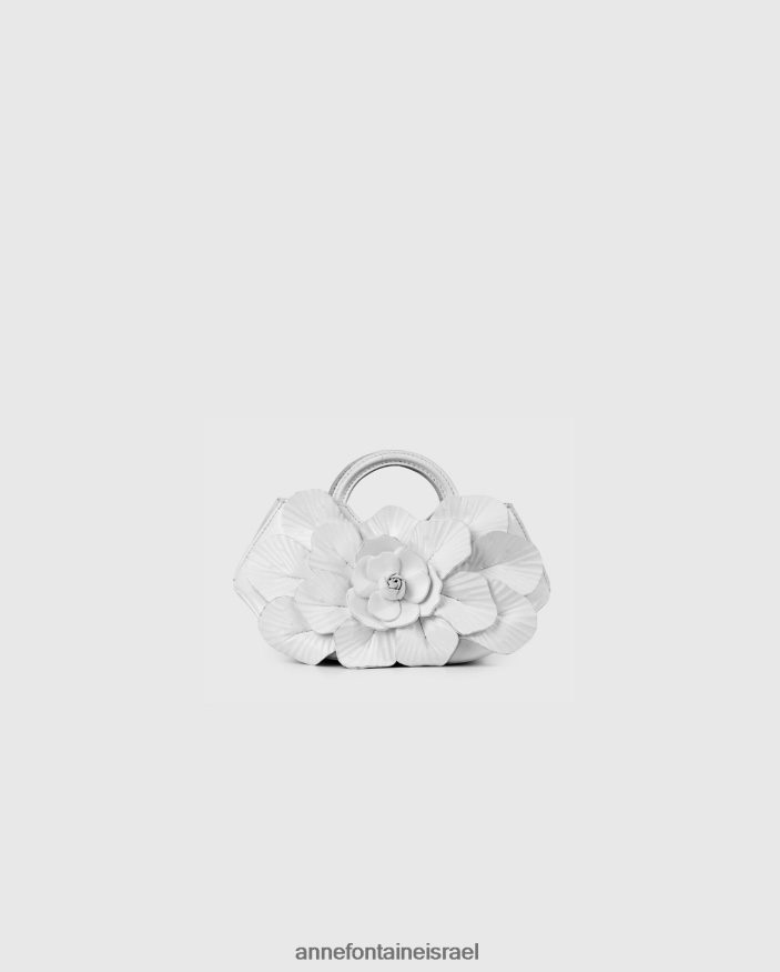 תיקים Anne Fontaine תיק יד מיני של סקרלט חתימת עור מיני פרחוני לבן נשים DL8V8L690