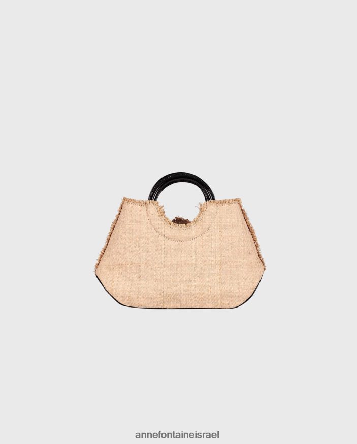 תיקים Anne Fontaine תיק יד חתימה של סקרלט בוהו ברפיה טבעית פִּרחִי נשים DL8V8L691