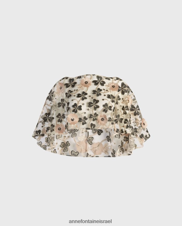 הַלבָּשָׁה Anne Fontaine Lafitenia cape 3d toper כתף פִּרחִי נשים DL8V8L459