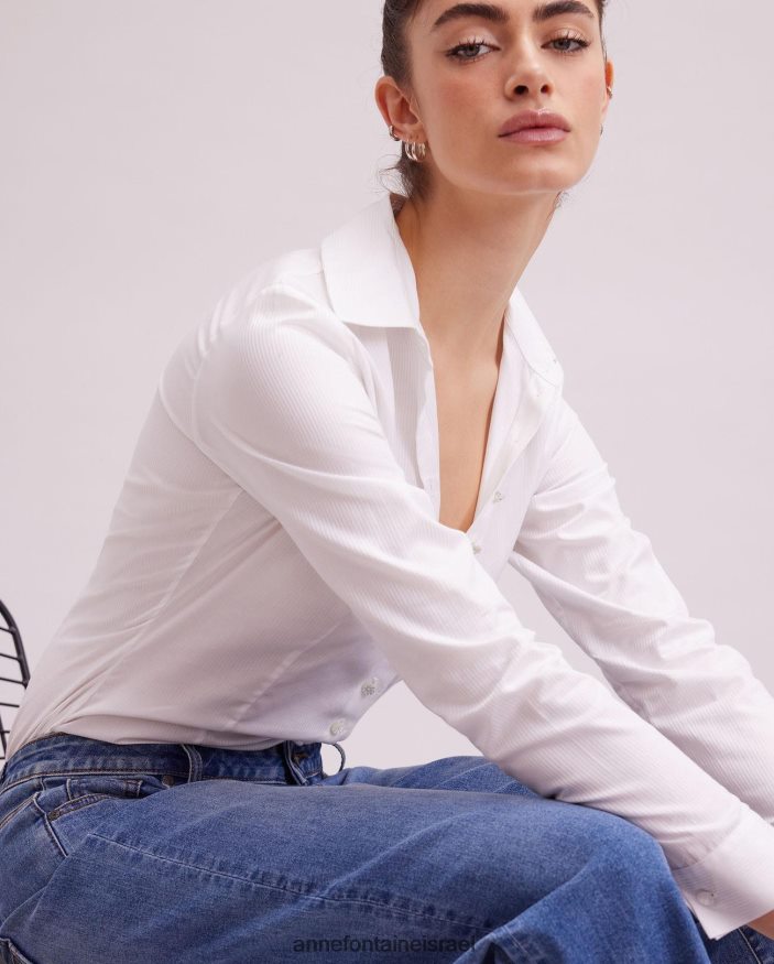 הַלבָּשָׁה Anne Fontaine ג'ינס baiona ג'ינס באורך קרסול ג'ינס רחב רגליים כביסה כהה נשים DL8V8L325