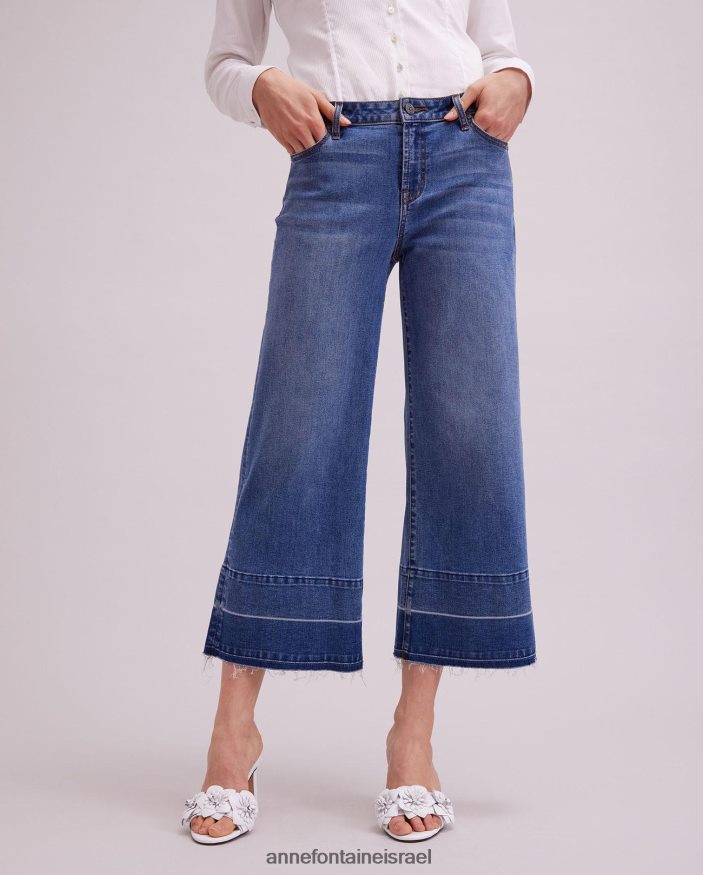 הַלבָּשָׁה Anne Fontaine ג'ינס baiona ג'ינס באורך קרסול ג'ינס רחב רגליים כביסה כהה נשים DL8V8L325