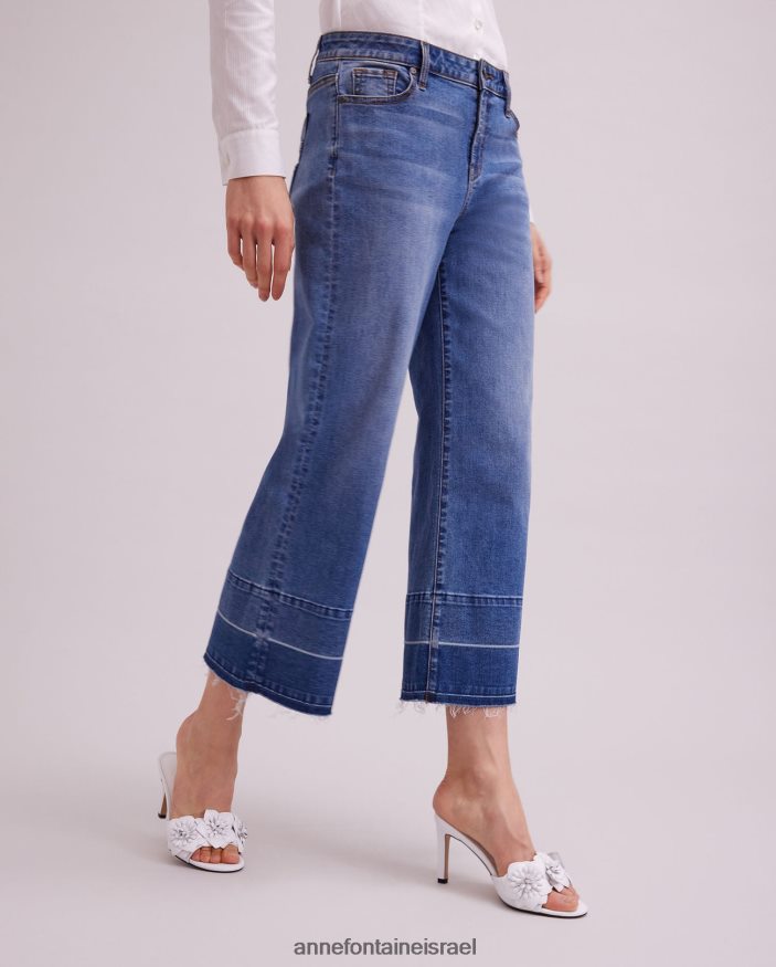 הַלבָּשָׁה Anne Fontaine ג'ינס baiona ג'ינס באורך קרסול ג'ינס רחב רגליים כביסה כהה נשים DL8V8L325