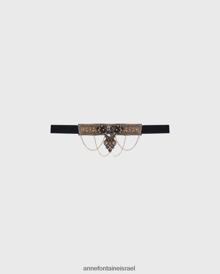 אביזרים Anne Fontaine choker orbie choker מעוטר בתכשיטים זהב נשים DL8V8L601