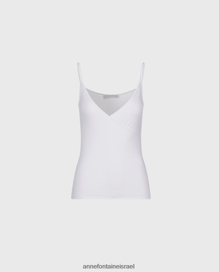 הַלבָּשָׁה Anne Fontaine קמזיל cina רצועה דקה קמיצה קלת משקל לבן נשים DL8V8L307