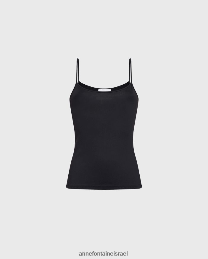הַלבָּשָׁה Anne Fontaine cintia camisole רך קמזול דק שָׁחוֹר נשים DL8V8L302