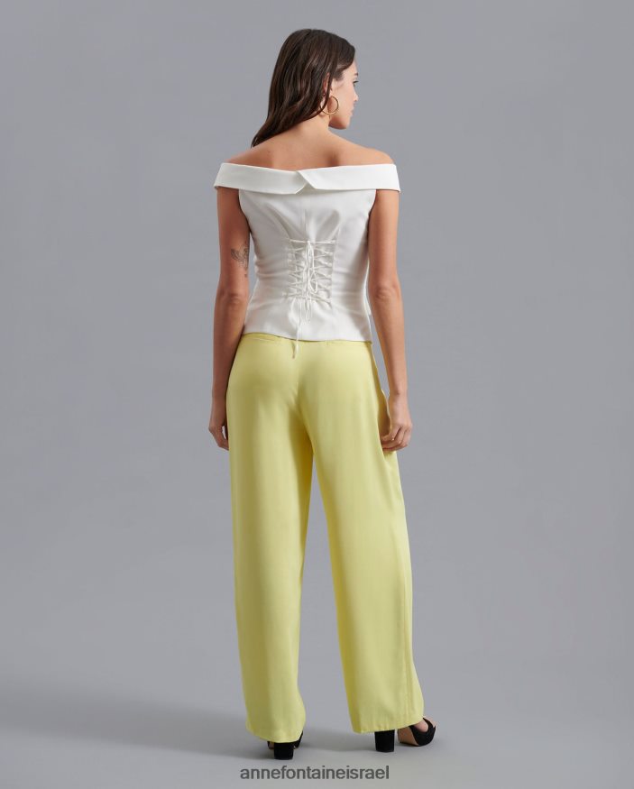 הַלבָּשָׁה Anne Fontaine חזיית cleya מכתף כפולה עם כפתורים לבן שחור נשים DL8V8L458