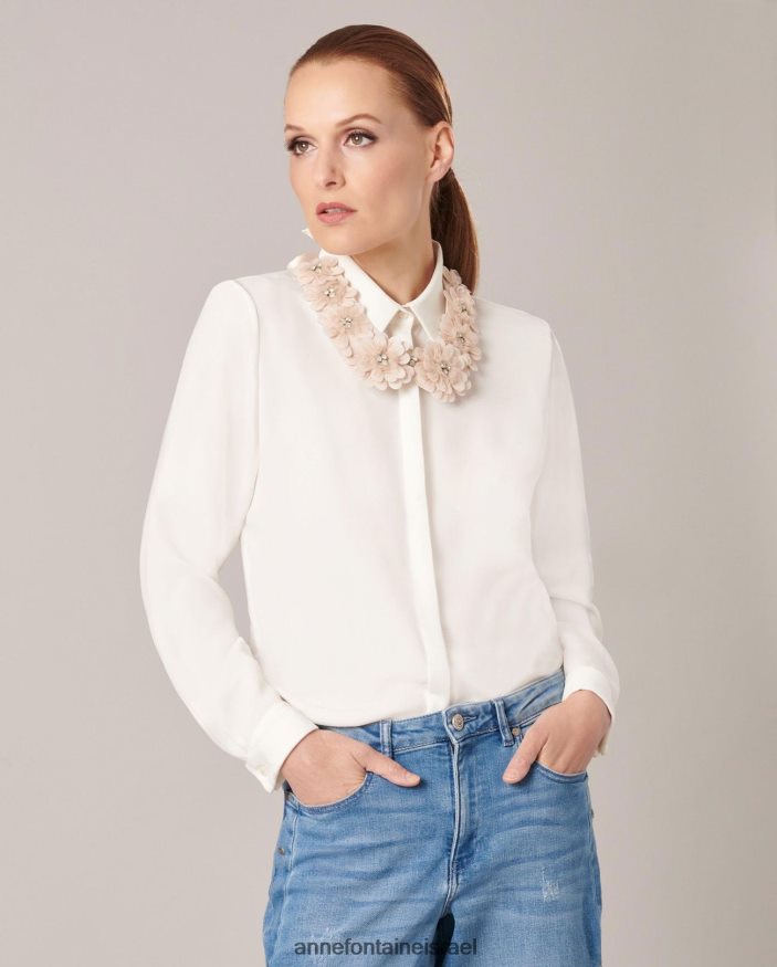 אביזרים Anne Fontaine צווארון סומק של צווארון ferdie מעוטר בטול ואבנים וָרוֹד נשים DL8V8L515