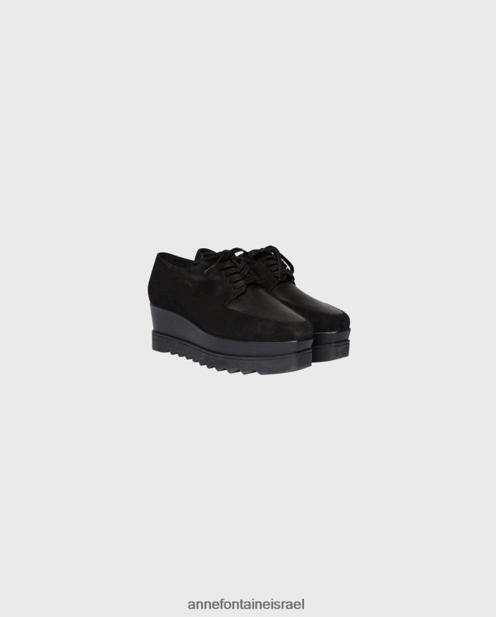 נעליים Anne Fontaine נעלי סניקרס פלטפורמת נעלי ספורט georggio עם שוליים נשלפים שָׁחוֹר נשים DL8V8L6