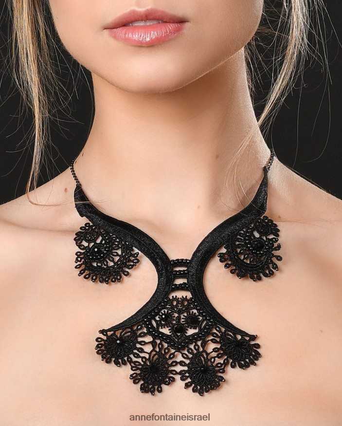 אביזרים Anne Fontaine שרשרת תחרה סרוגה בצווארון iven עם חרוזים שָׁחוֹר נשים DL8V8L511