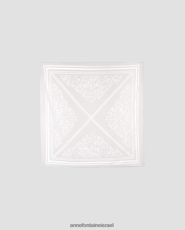 אביזרים Anne Fontaine צעיף ivette צעיף מופשט גיאומטרי לבן נשים DL8V8L616