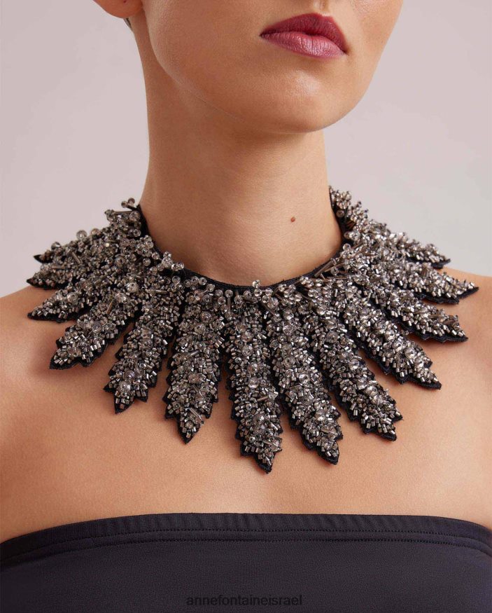 אביזרים Anne Fontaine צווארון בד צווארון izzalda משובץ אבנים מסוגנן נשים DL8V8L537