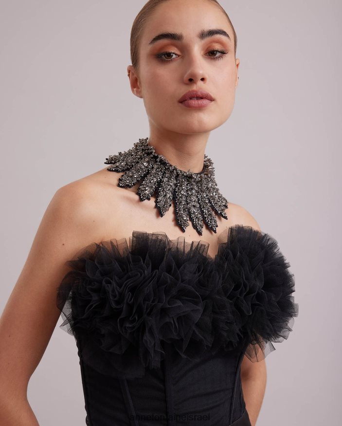 אביזרים Anne Fontaine צווארון בד צווארון izzalda משובץ אבנים מסוגנן נשים DL8V8L537