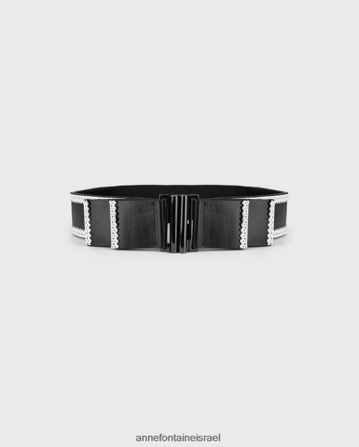 אביזרים Anne Fontaine חגורת עור בחגורת malvina עם קשת כפולה שטוחה שָׁחוֹר נשים DL8V8L656
